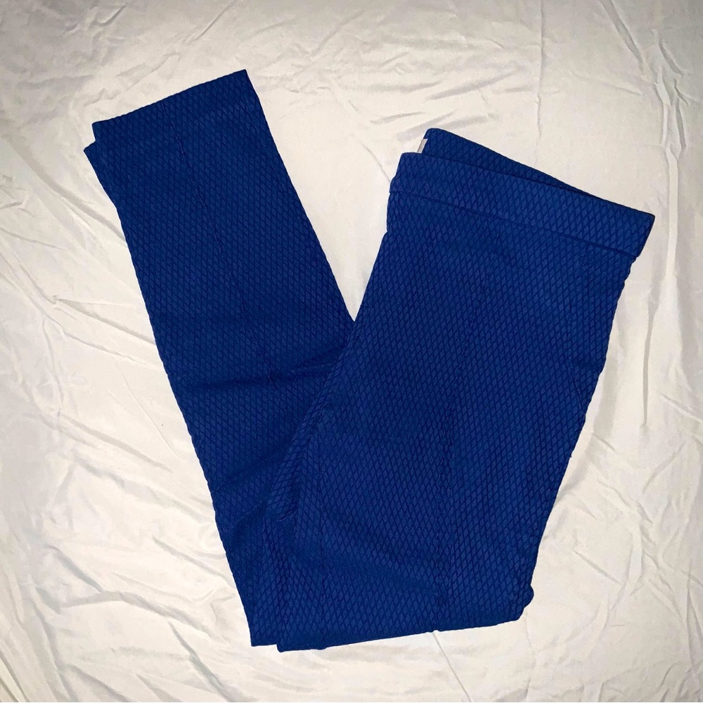 Pull-on stretchy blue pants